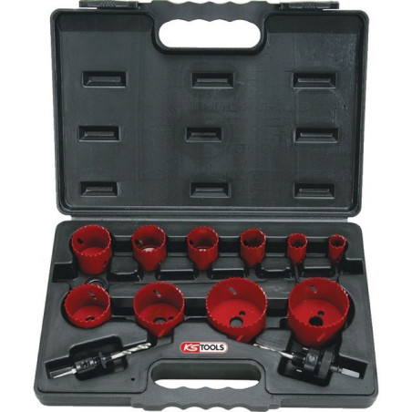 GATZAGEN 19 TOT 67 MM + 2 BOORKOPPEN + 1 VERLENGSET VAN 10 KS TOOLS-ZAGEN