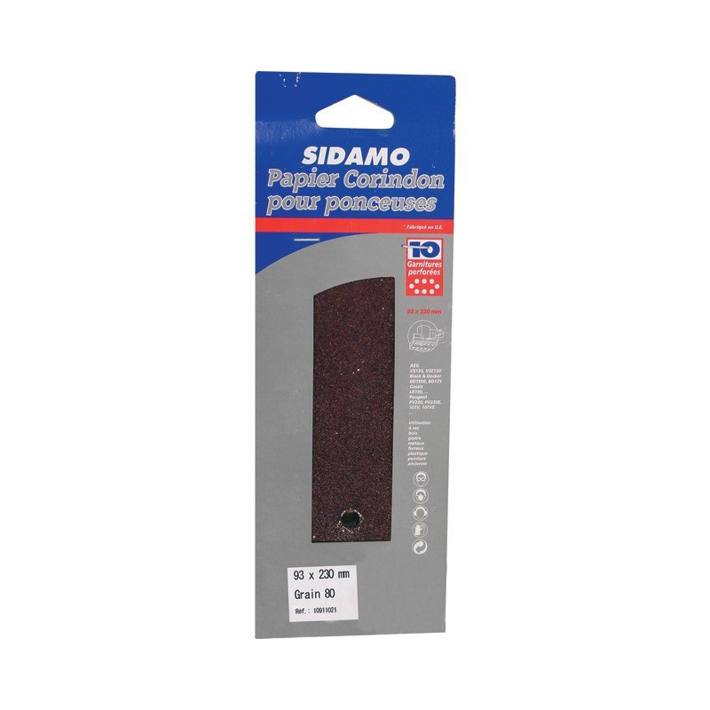 PAPEL DE CORINDÓN PERFORADO 93X230 GR80 BLISTER PACK DE 10