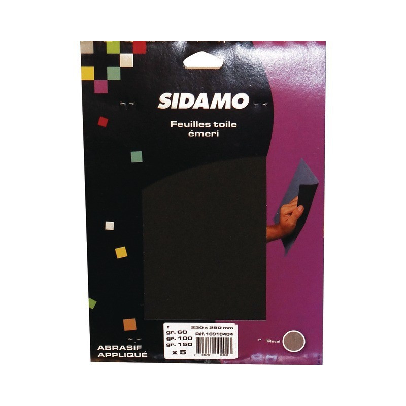 EMERY CANVAS SHEET 230X280 VERSCHIEDENE KORNBLISTER PACKUNGEN ZU JE 5