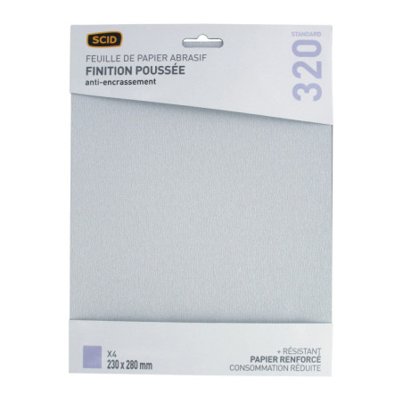 SCID Anti-Fouling Korundpapier – Grit 80, 180, 240, 320 – Verkauft von 4