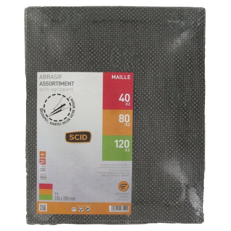 Foglio SCID a Gancio e Anello 230 x 280 mm - Grana 40 x 1 - 80 x 2 - 120 x 2 - Venduto come 5