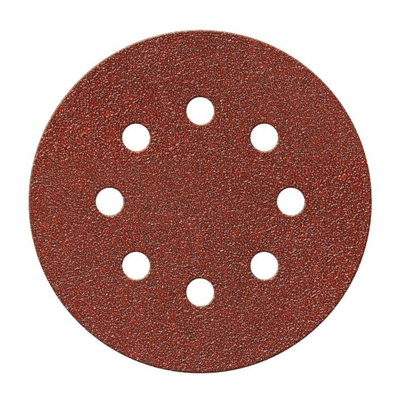 Disco a gancio e anello - SCID - Diametro 125 mm - 8 fori - Grana 40, 80, 120 - Venduto come 5