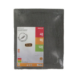 Lámina de malla - SCID - Anzuelo y lazo - 230 x 280 mm - Grano 40, 80, 120 - Vendido como 6