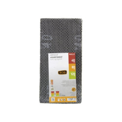 Haken-und-Schlaufe-Mesh-Pad – SCID – 93 x 190 mm – Körnung 40 x 2 – 80 x 4 – 120 x 4 – Verkauft von 10