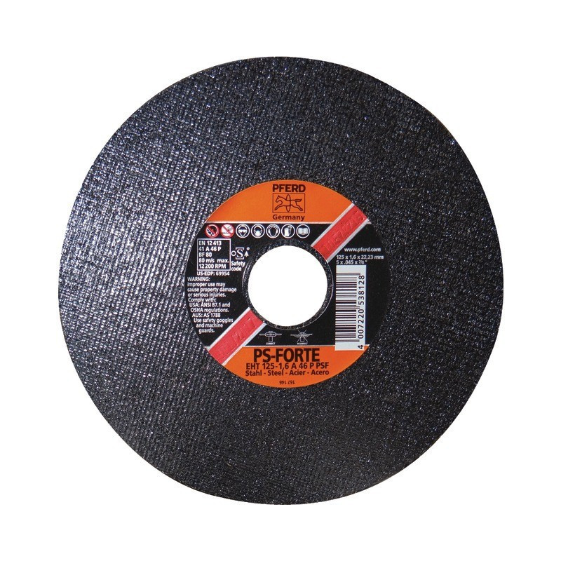 DISCO DE CORTE METÁLICO 125 X 1,6 X 22,2 MM PS FORTE