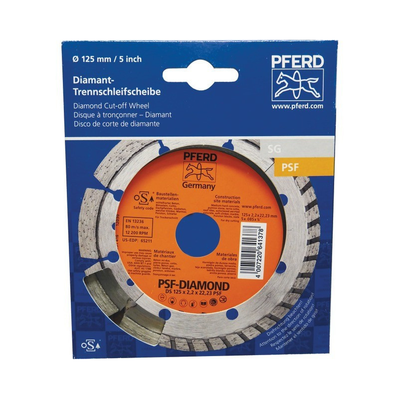 DIAMANT-CUT-OFF-SCHEIBE 125 X 2,2 X 22,2 MM PSF DIAMOND