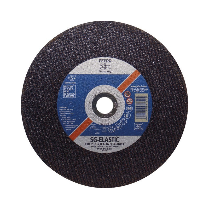 DISCO DE CORTE METÁLICO/ACERO INOXIDABLE 230 X 22,2 MM SG ELASTIC