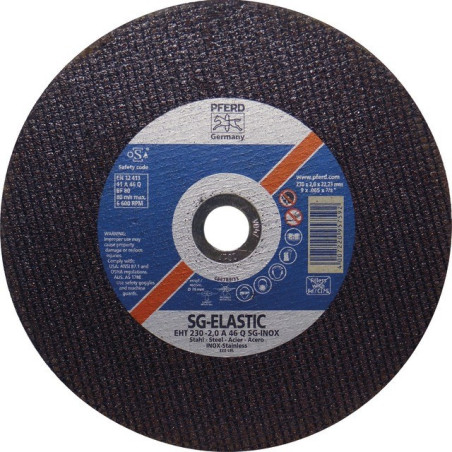 DISCO DE CORTE METÁLICO/ACERO INOXIDABLE 230 X 22,2 MM SG ELASTIC