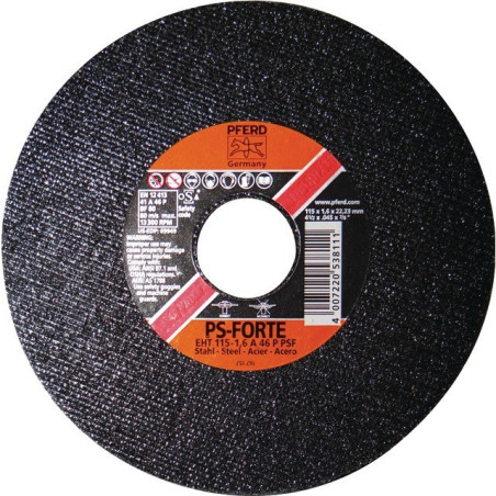 DISCO DE CORTE METÁLICO 115 X 1,6 X 22,2 MM PS FORTE