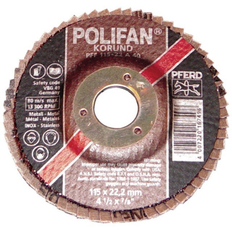 KLEPSCHIJF 115 MM KORREL 40 POLIFAN