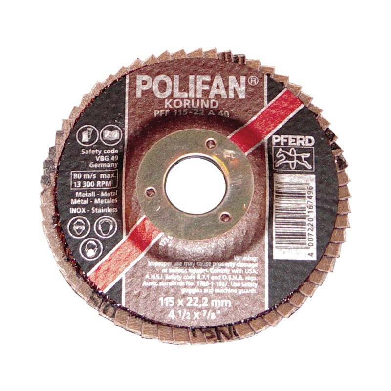 DISCO A ALETTA 115 MM GRANA 60 POLIFAN