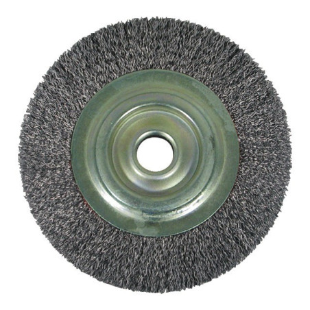 Brosse de touret métal diamètre 200 mm axe 20 mm