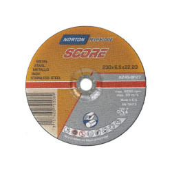 DISQUE À ÉBARBER MÉTAL/INOX 230 X 6,5 X 22,2 MM SCORE