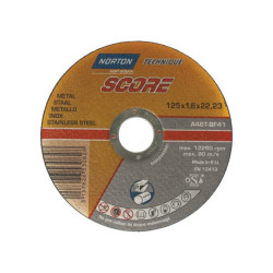 DISCO DA TAGLIO IN METALLO/ACCIAIO INOSSIDABILE 125 X 1,6 X 22,2 MM PUNTEGGIO
