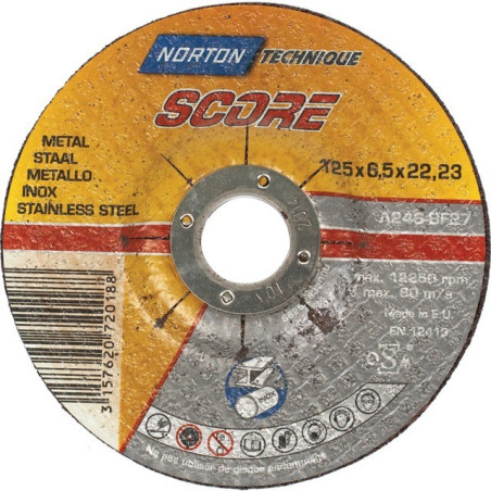 METAAL/ROESTVRIJSTALEN DEBURRING SCHIJF 115 X 6,5 X 22,2 MM SCORE