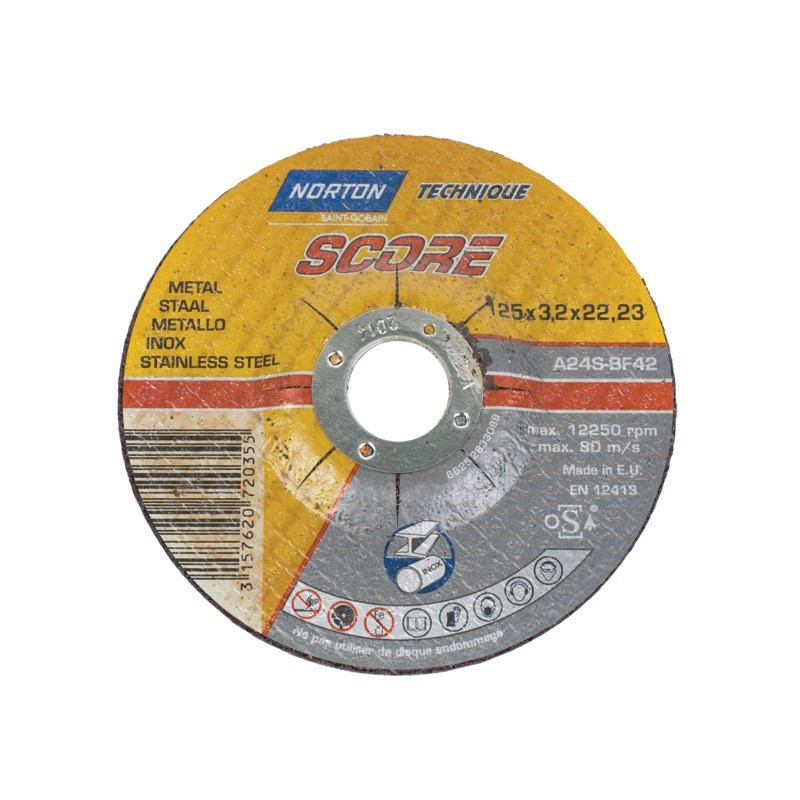 DISCO DE CORTE METÁLICO/ACERO INOXIDABLE 125 X 3,2 X 22,2 MM PUNTUACIÓN