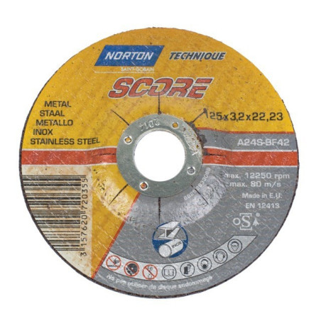 DISCO DA TAGLIO IN METALLO/ACCIAIO INOSSIDABILE 125 X 3,2 X 22,2 MM PUNTEGGIO