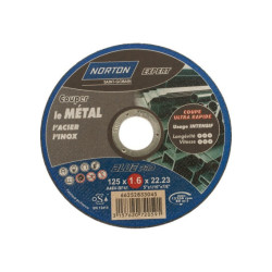 DISQUE À TRONÇONNER MÉTAL/INOX 125 X 1,6 X 22,2 MM BLUE PRO