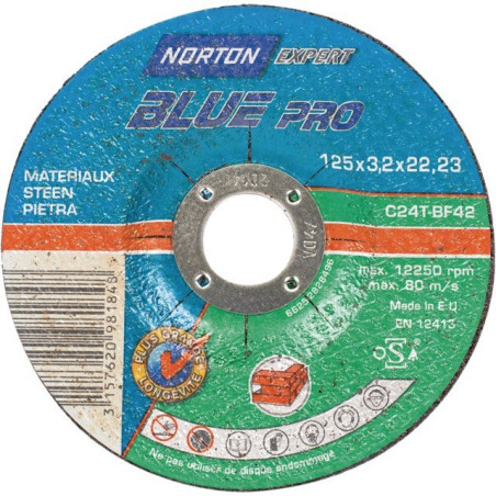 MATERIALES DEL DISCO DE CORTE 125 X 3,2 X 22,2 MM BLUE PRO