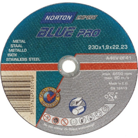 METALL-/EDELSTAHL-SCHNEIDSCHEIBE 230 X 1,9 X 22,2 MM BLUE PRO