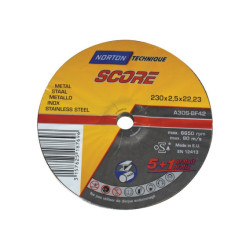 SET AUS 5 SCHLEIFSCHEIBEN PUNKTZAHL 100 METALL 230X2 5X22 + 1 G