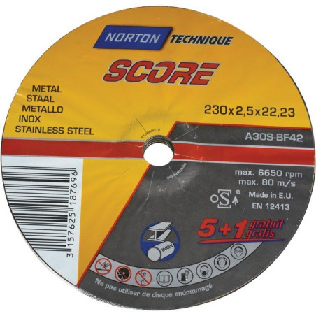 SET DI 5 RUOTE DA LEIFICAZIONE PUNTEGGIO 100 METALLO 230X2 5X22 + 1 G