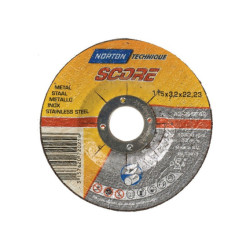 DISQUE À TRONÇONNER MÉTAL/INOX 115 X 3,2 X 22,2 MM SCORE