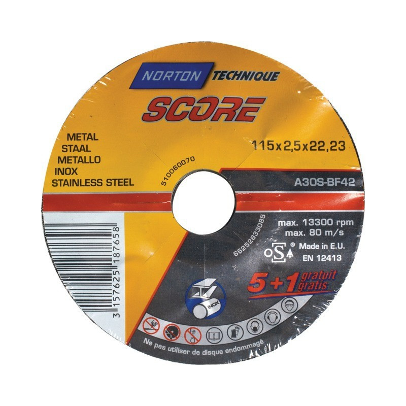 DISCO DA TAGLIO IN METALLO/ACCIAIO INOX 115 X 2,5 X 22,2 MM PUNTEGGIO