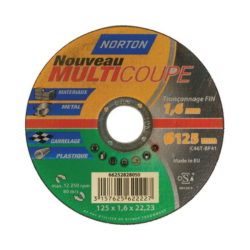 CUT-OFF-DISC FÜR ALLE MATERIALIEN 125 X 1,6 X 22,2 MM MULTI-CUT