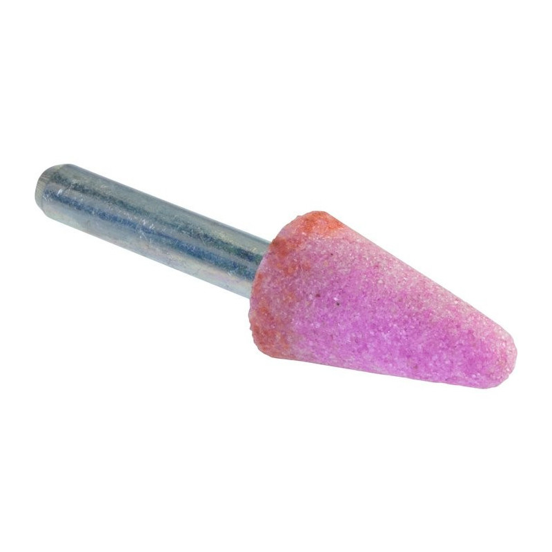 SCID roze korundumschafslijpschijf - Kegelvormig - Diameter 15 mm - Hoogte 25 mm