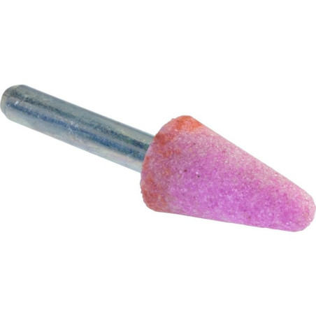 SCID Pink Korundschaft Schleifscheibe – Kegelförmig – Durchmesser 15 mm – Höhe 25 mm