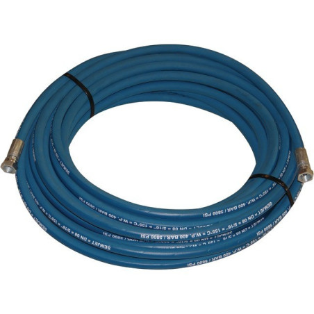 MANGUERA LIMPIADORA HP, 15 M, AZUL 5/16, 2 TRENZAS, HEMBRA/HEMBRA, BSP 3/8