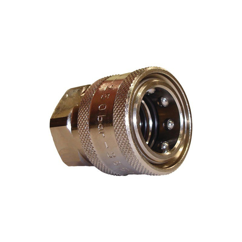 ACOPLADOR DE BOLAS HEMBRA DE ACERO INOXIDABLE - F G 3/8 (CAJA)