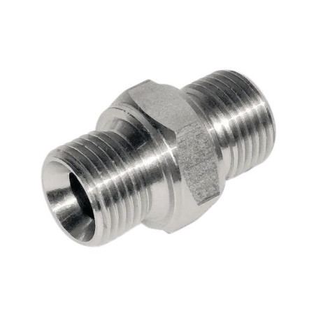 CONECTOR DE ACERO M BSP 3/8 - M C 3/8 (CAJA)