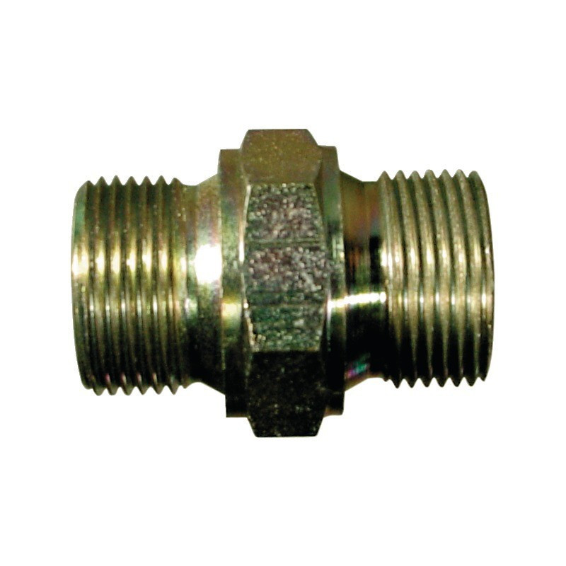 KOPPELING DUBBELE UNION MALE 22X1,5 (DOOS)