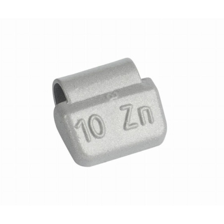 High-quality 10g aluminum wheel weights with zinc coating for precise balancing.