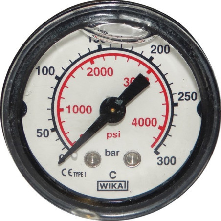 DRUKGAUGE 0-300 BAR 40 mm 1/8'' AXIALE KOMEET