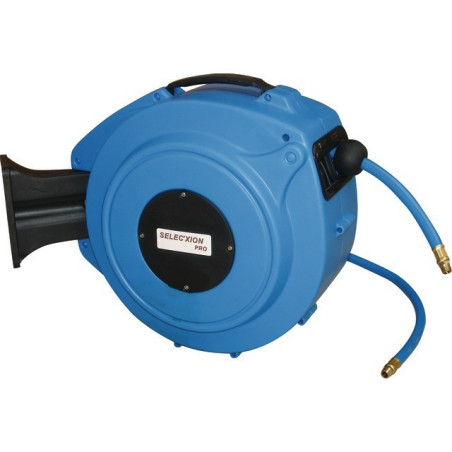 LUFT- UND WASSERSCHLAUCHSPULE 20M 9,5X17 MM DREH- UND AUTOMATISCHER EINZIEHER