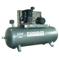 COMPRESSOR OP WIELEN 5,5 PK 200L 37M³ TRI 9B TRI-CILINDER W