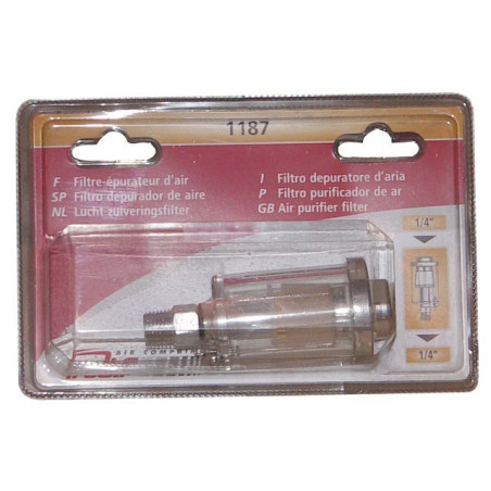 FILTRO SEPARATORE D'ACQUA 1/4 FEMMINA/MASCHIO