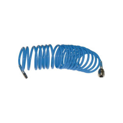 TUBO IN POLIURETANO A SPIRALE AD ARIA 6X8 MM CON ACCOPPIAMENTI RAPIDI LG 7,5 M PRODIF