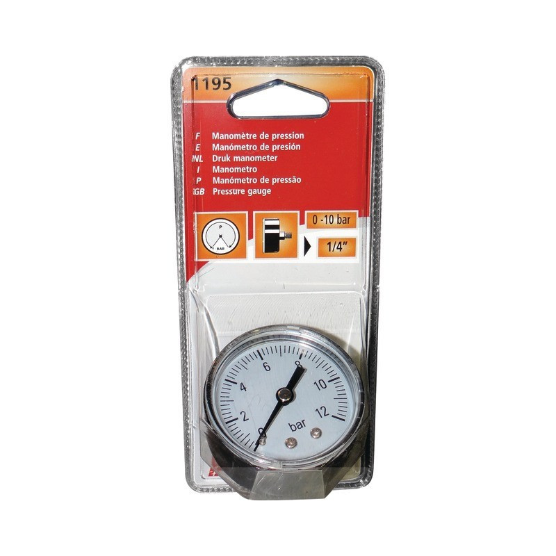 DRUCKANZEIGE 10 BAR Ø 50 MM 1/4 BLASE
