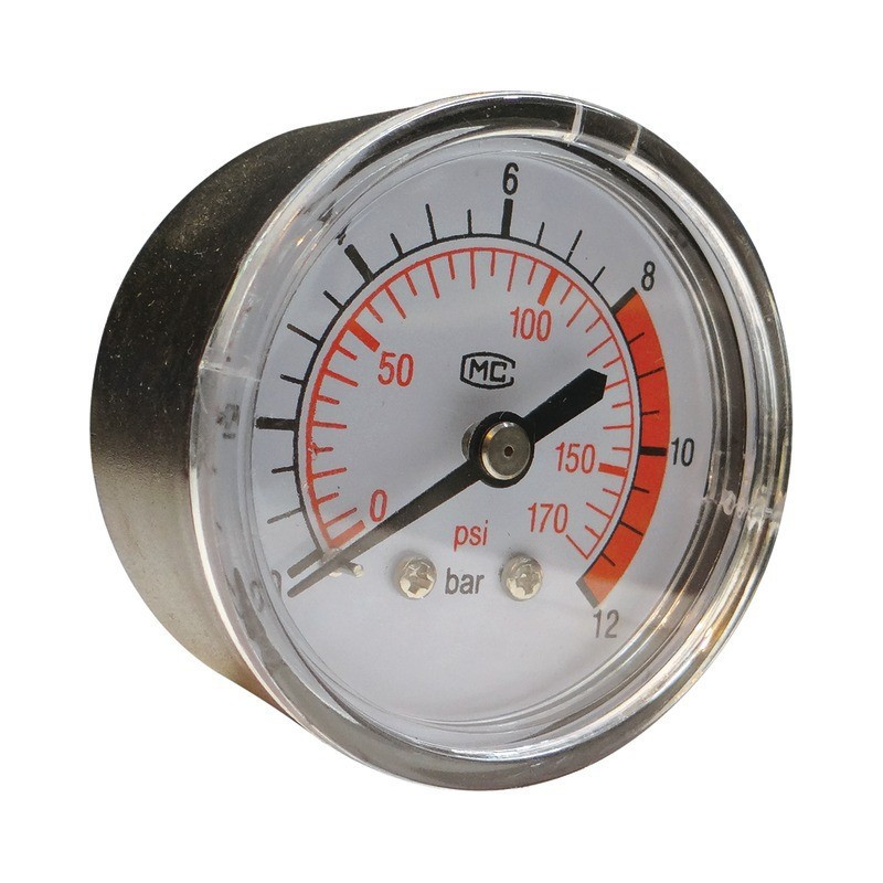 MANÓMETRO Ø 42 MM 12 BAR PARA COMPRESOR TECHNI-POWER DE 50L
