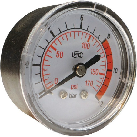 MANÓMETRO Ø 42 MM 12 BAR PARA COMPRESOR TECHNI-POWER DE 50L
