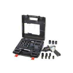 LLAVE DE IMPACTO DOBLE DE 1/2 ALU 610 NM CON 10 VASOS