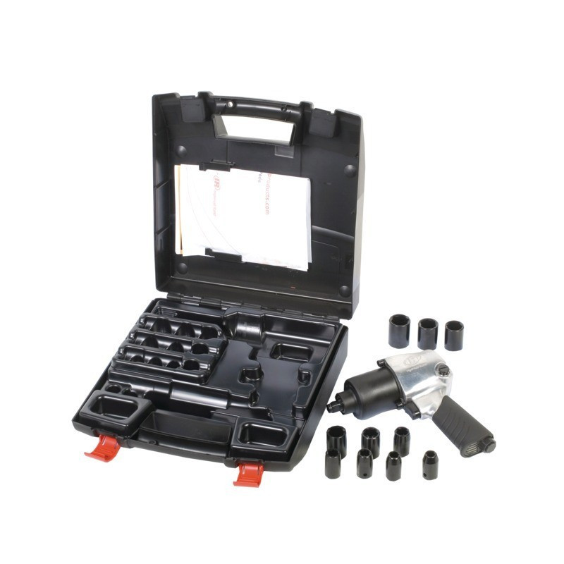 LLAVE DE IMPACTO DOBLE DE 1/2 ALU 610 NM CON 10 VASOS