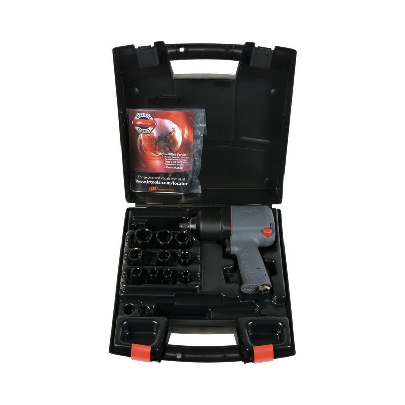 LLAVE DE IMPACTO COMPUESTA DE 1/2" CON 10 VASOS DE 10 A 24 MM