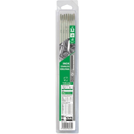 ELECTRODO DE ACERO INOXIDABLE 316L D 3,2 AMPOLLAS DE 25 GYS