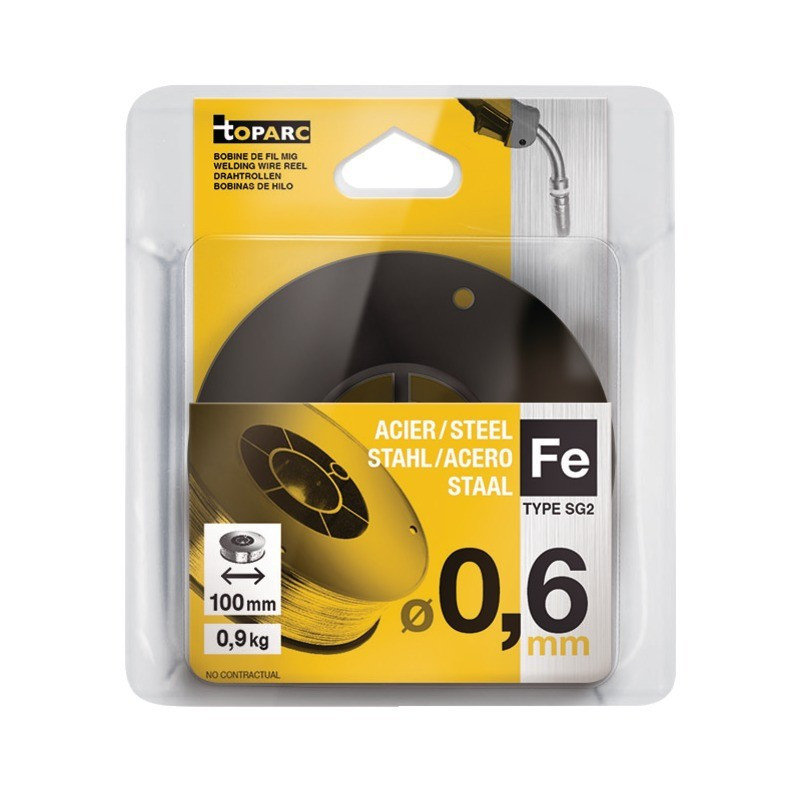 SCHWEISSDRAHTSTAHL D0,6 SPULE 0,9 KG BLASE