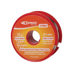Soudure étain bobine Express - Spécial composants électriques - 80 g